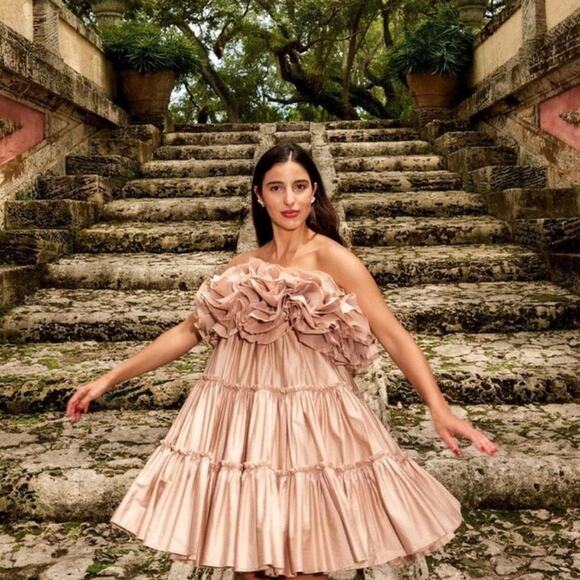 Aje Allure Tiered Ruffle Mini Dress Size 2 US / 6 AU - Picture 3 of 14